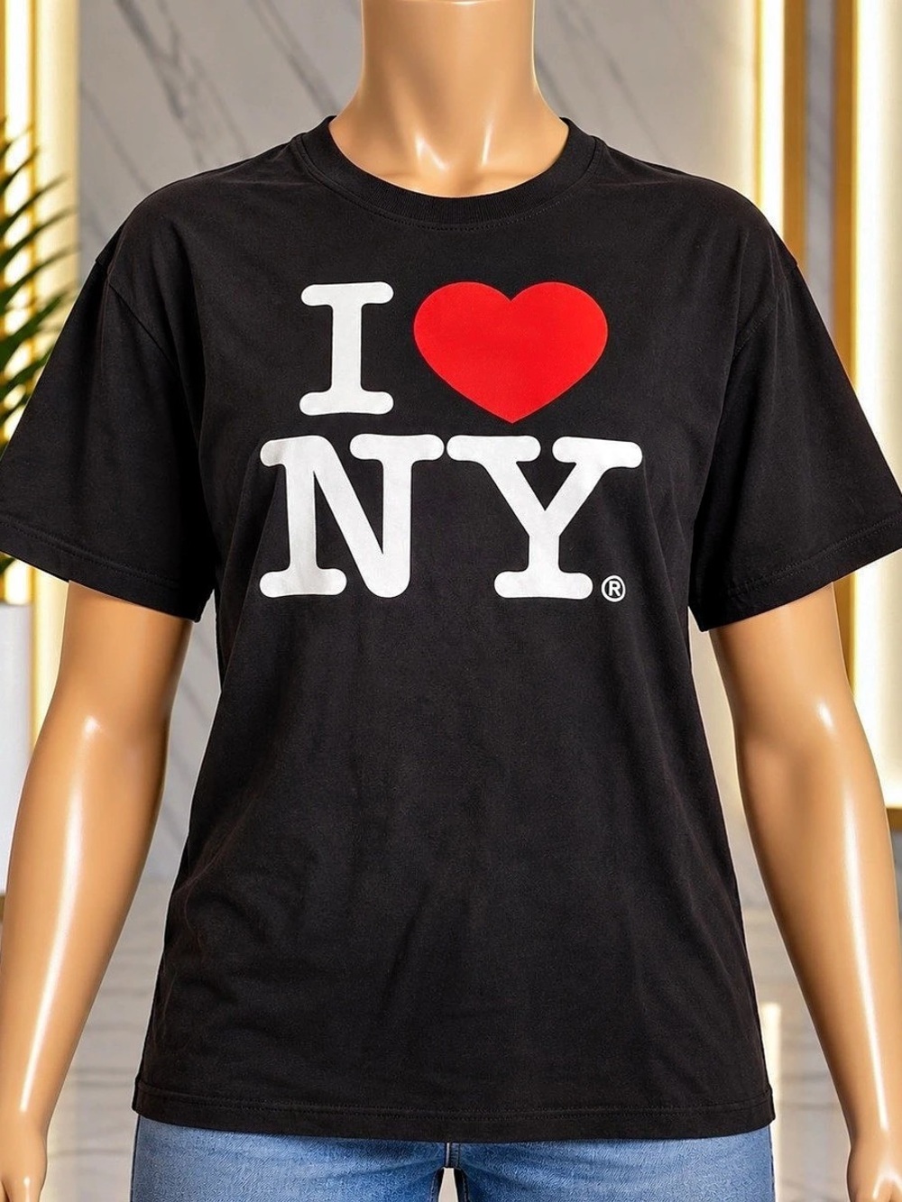 I Love NY Classic Black I Love NY T-Shirt Graphic Tee in Black & White